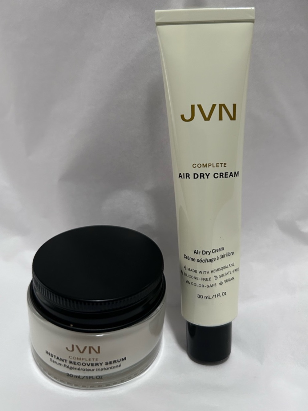JVN Instant Recovery Serum & Air Dry Cream Travel Size Duo